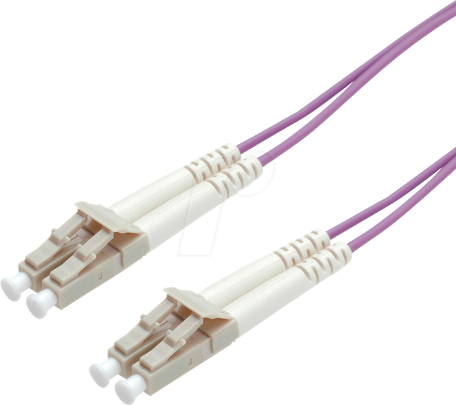ROLINE 21158750 - Patchkabel LWL Duplex 50/125µm LC/LC OM4, violett, 0.5 m