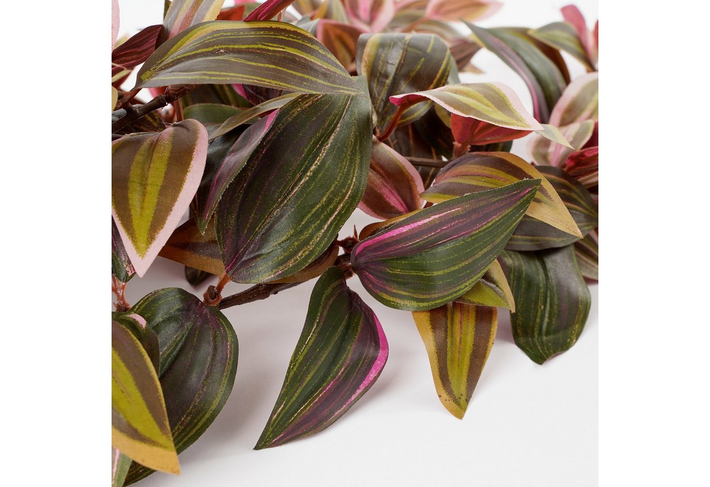 Kunstpflanze Mica Decorations Tradescantia haengend bordeaux - l54xb20xh15cm, Mica Decorations, Höhe 54 cm