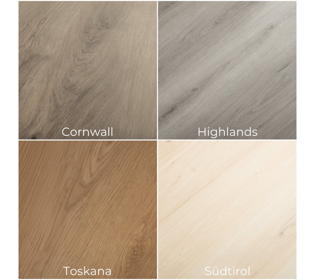 Mega-Holz Designboden Klickvinyl in Holzoptik PREMIUM PVC Vinylboden mit Trittschalldämmung, Packung, 1 Packung = 6 Dielen, Wasserfest und für Fußbodenheizung & Feuchträume geeignet (Muster) Bild 4
