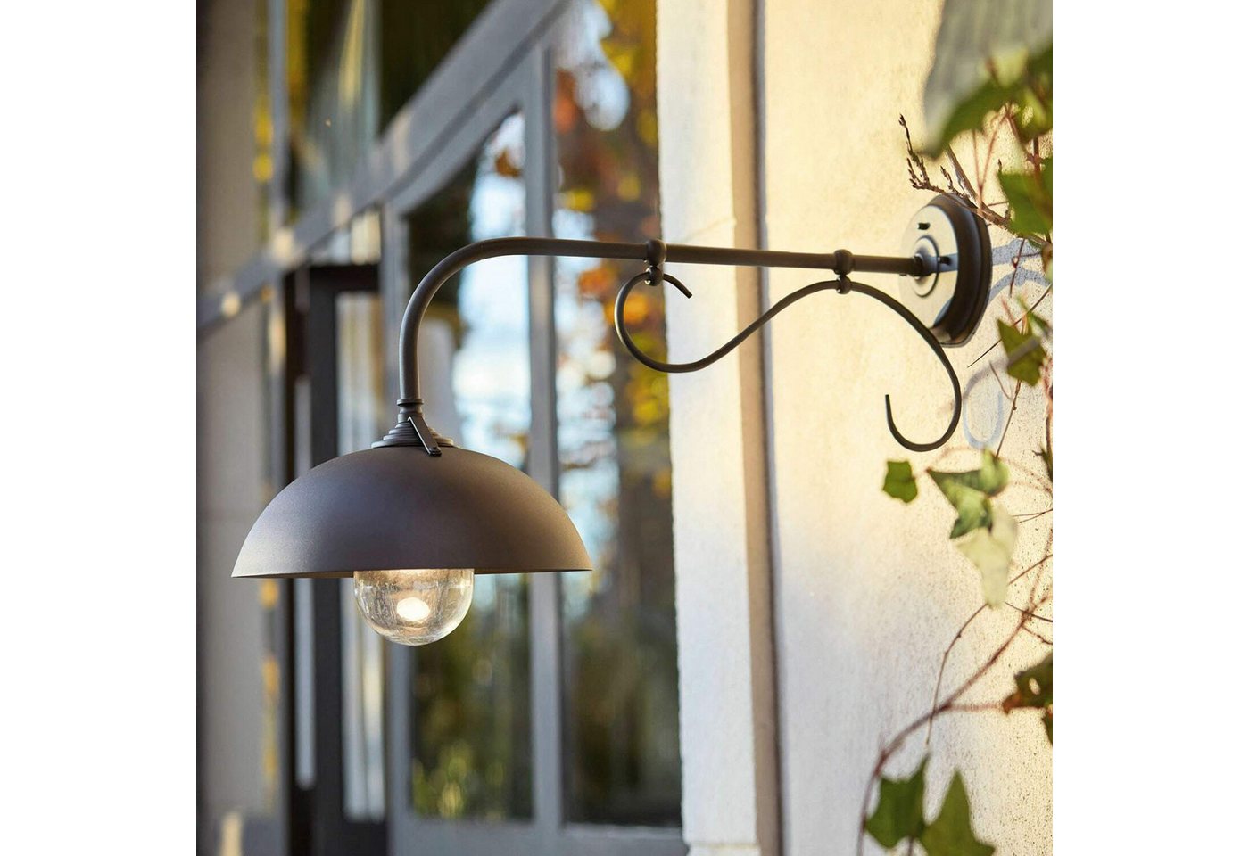 Mirabeau Außen-Wandleuchte Außenwandlampe Lupia schwarz Bild 3