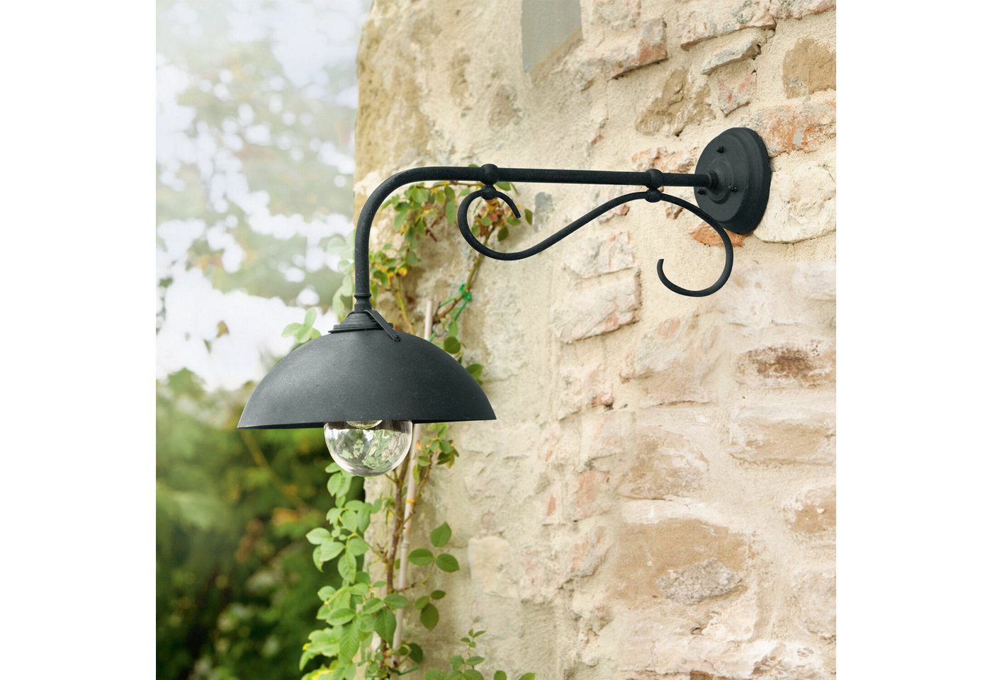 Mirabeau Außen-Wandleuchte Außenwandlampe Lupia schwarz Bild 4