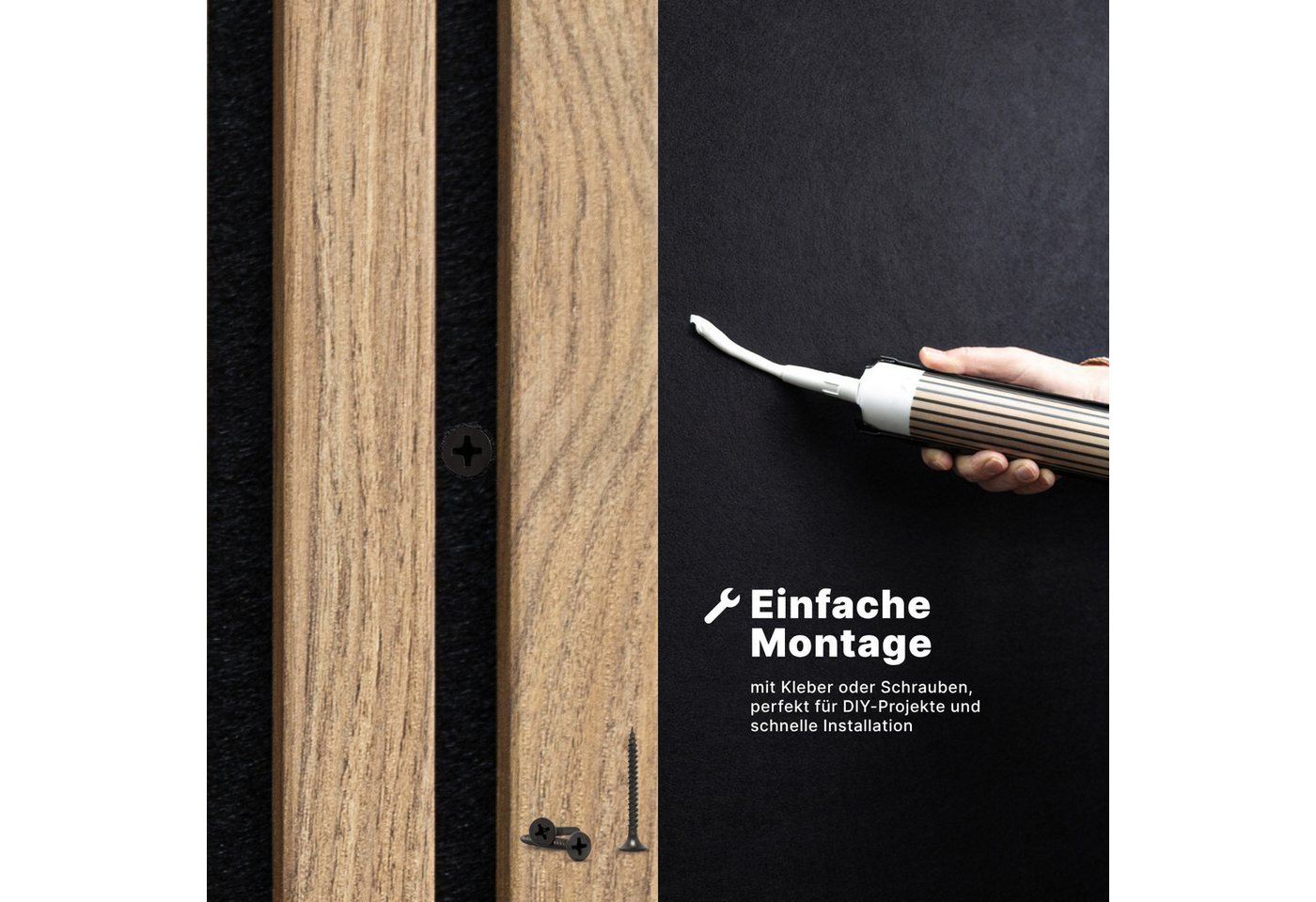 MTP Online-Shop GmbH Wandpaneel, Eiche Goldbraun - 240x60cm, Schallabsorption & modernes Design, BxL: 60x240 cm, 1,44 qm Bild 3