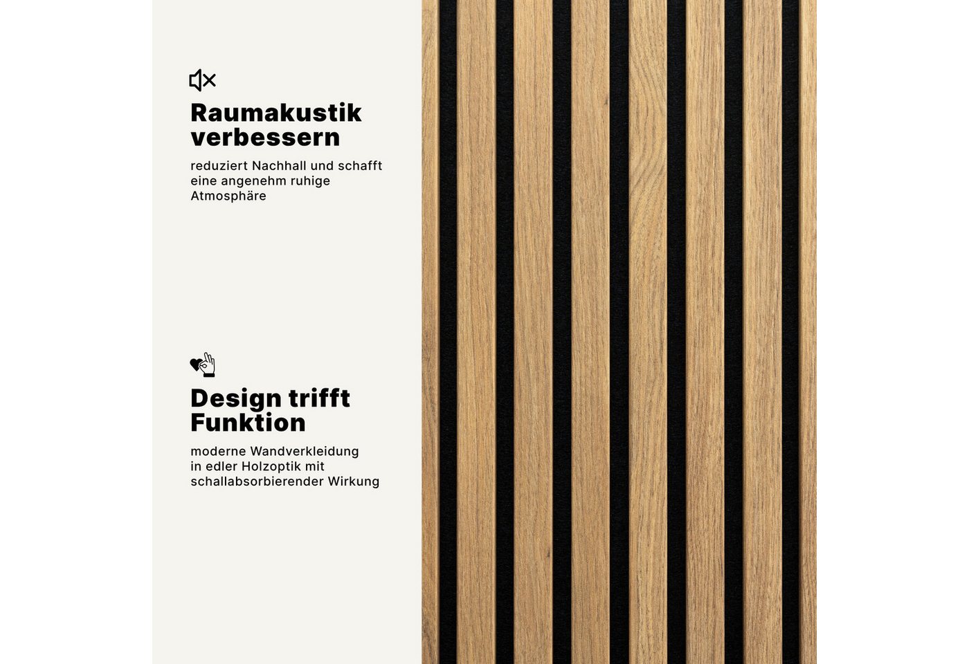MTP Online-Shop GmbH Wandpaneel, Eiche Goldbraun - 240x60cm, Schallabsorption & modernes Design, BxL: 60x240 cm, 1,44 qm Bild 5
