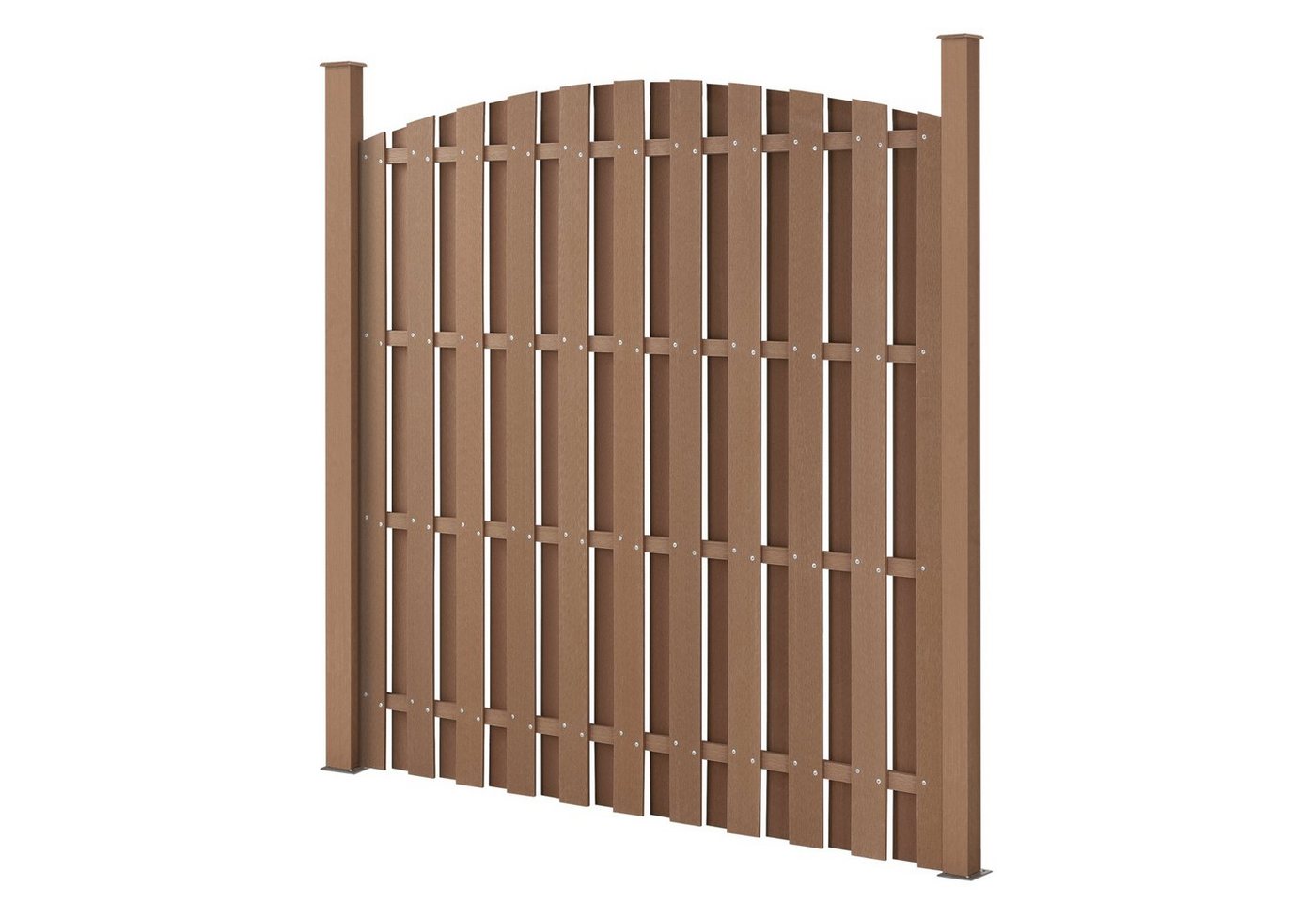 neu.holz Sonnenschutz, blickdicht, WPC Gartenzaun Sichtschutz Windschutz Braun 185 x 376 cm Bild 2