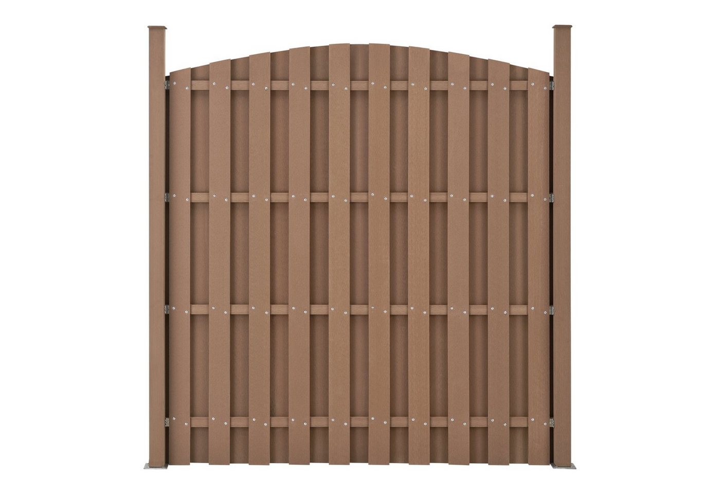 neu.holz Sonnenschutz, blickdicht, WPC Gartenzaun Sichtschutz Windschutz Braun 185 x 376 cm Bild 4