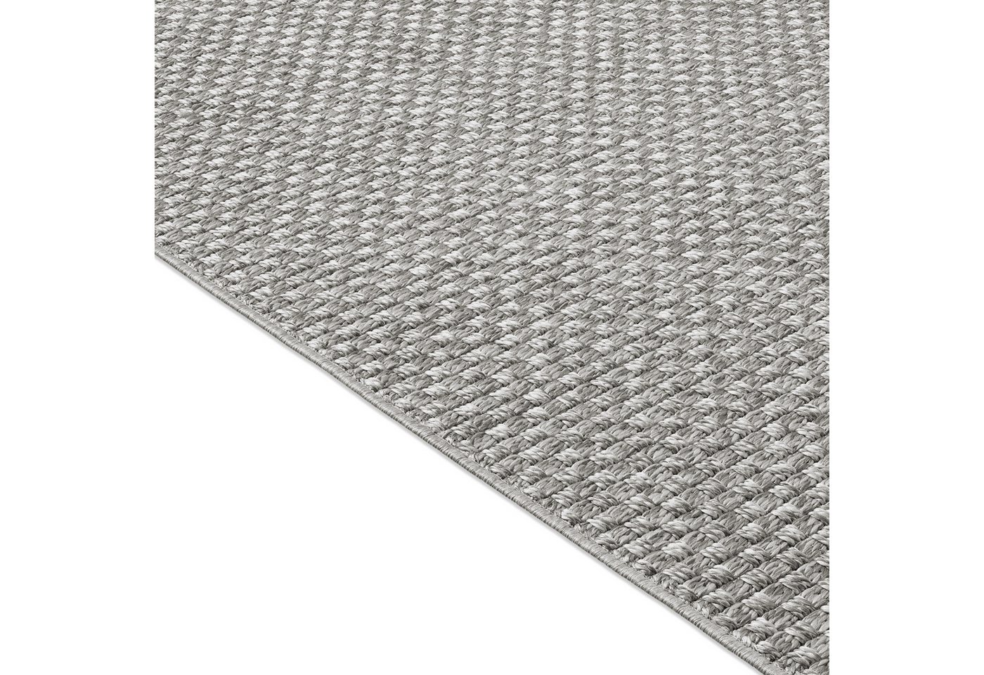 Carpetia Outdoorteppich Außenteppich Balkon wetterbeständig flachgewebe unifarben in grau, rechteckig Bild 3