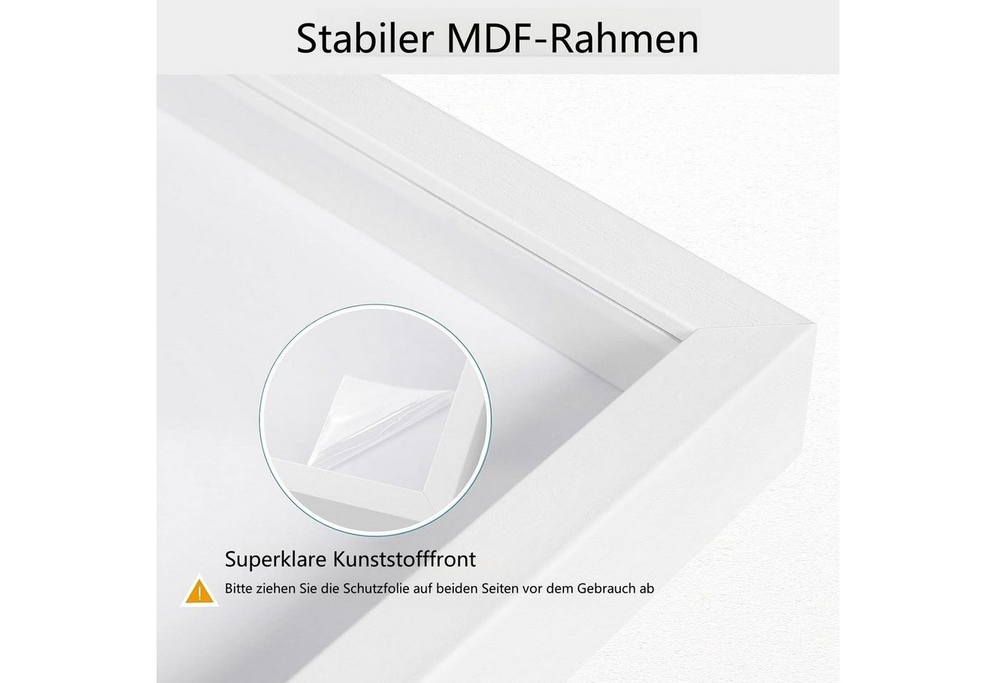 EUGAD Bilderrahmen, (Set, 2 St), 3D Bilderrahmen Objektrahmen MDF-Holzrahmen Bild 3
