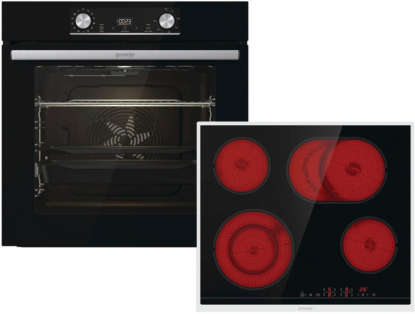 GORENJE Backofen-Set Steam Set, mit 1-fach-Teleskopauszug, Aqua Clean, AirFry-Funktion Bild 2
