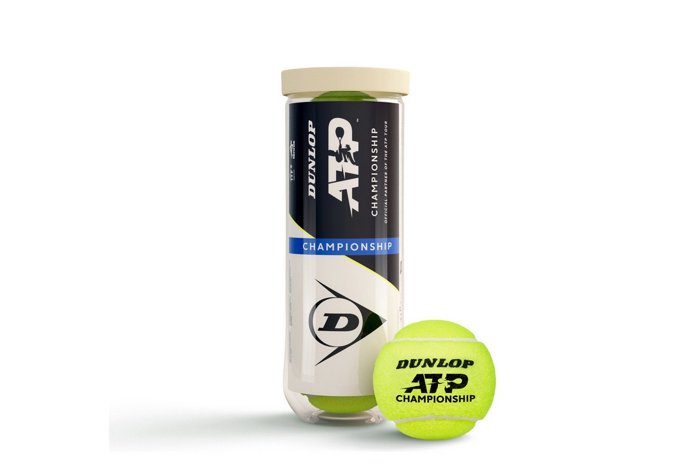 Dunlop Tennisball ATP Championship - 3 Tennisbälle - Innendruckball - (3er Dose)