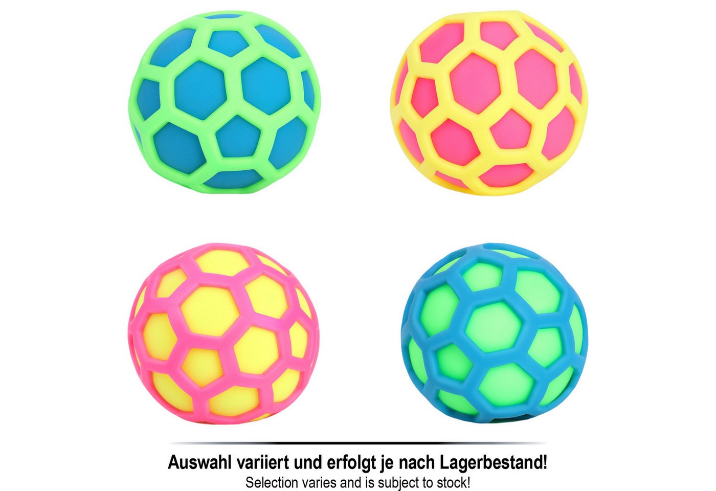 com-four Anti-Stress-Ball Squeeze Spielzeug zur Entspannung für Kinder und Erwachsene (4-St), Druckfiguren für Stressabbau - Knautschbälle [Auswahl variiert] Bild 2