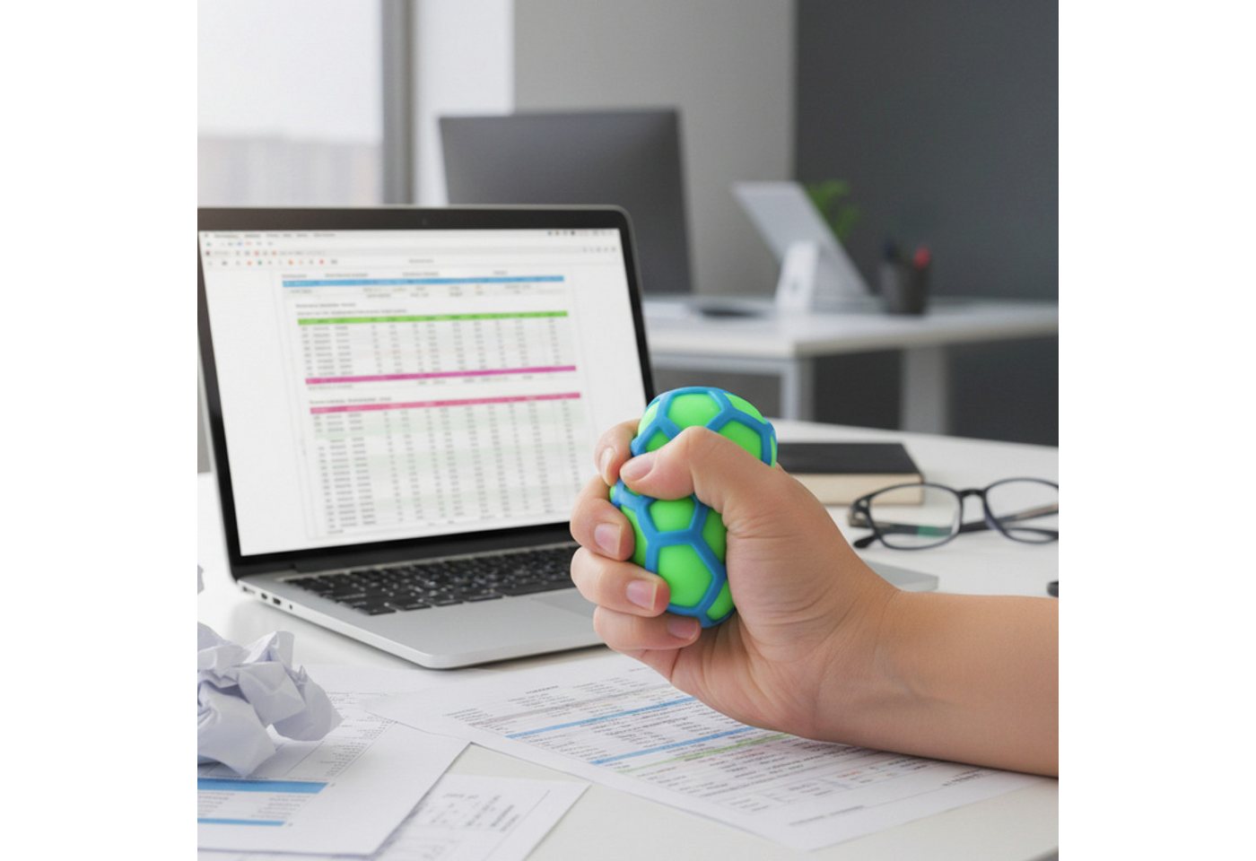 com-four Anti-Stress-Ball Squeeze Spielzeug zur Entspannung für Kinder und Erwachsene (4-St), Druckfiguren für Stressabbau - Knautschbälle [Auswahl variiert] Bild 3