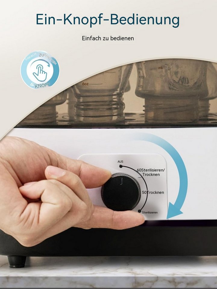 TWUFY Babyflaschenwärmer 2026 Modell 4-in-1 Babyflaschenwärmer Sterilisator Große Kapazität, Für 8 Flaschen und Schnuller Für Babyflaschen, Milchpumpenteile Bild 3