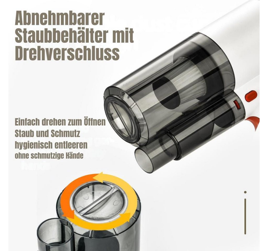 Goldstern-Tech Stielstaubsauger, beutellos, 2 in 1 Staubsauger, HEPA-Filter & bis zu 30 Min. Akkulaufzeit
