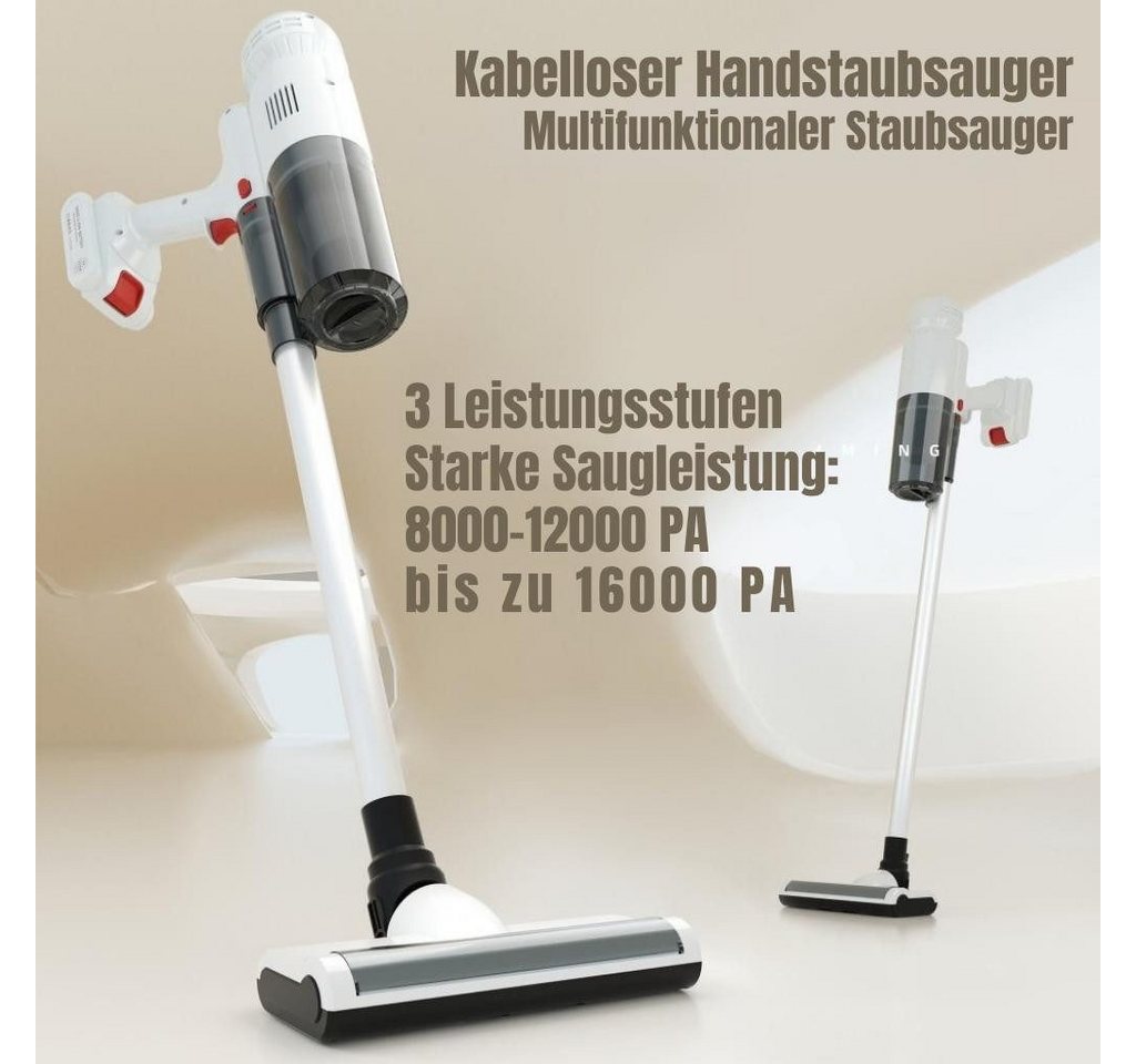 Goldstern-Tech Stielstaubsauger, beutellos, 2 in 1 Staubsauger, HEPA-Filter & bis zu 30 Min. Akkulaufzeit Bild 5
