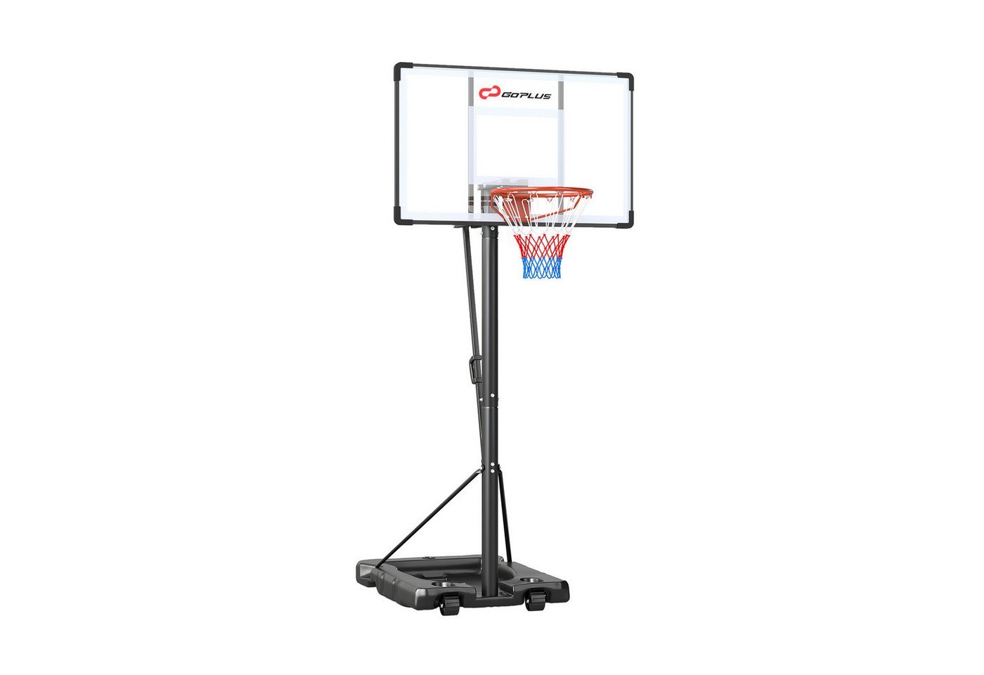COSTWAY Basketballständer, Tragbarer, 170-305cm höhenverstellbarer Basketballkorb Bild 4
