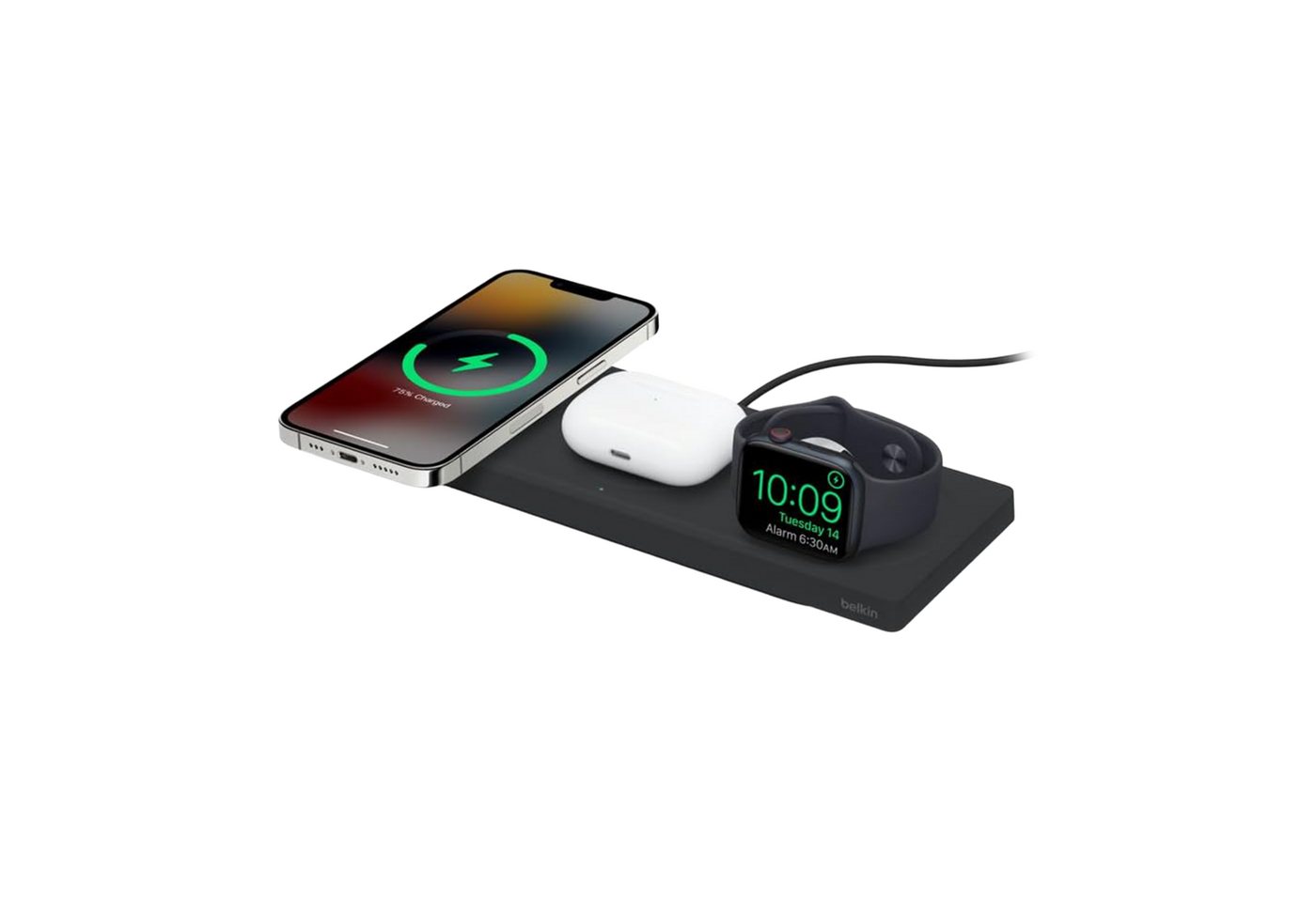 Belkin 3-in-1 Wireless Charger BOOST CHARGE PRO für iPhone Watch Universal-Ladegerät Bild 3