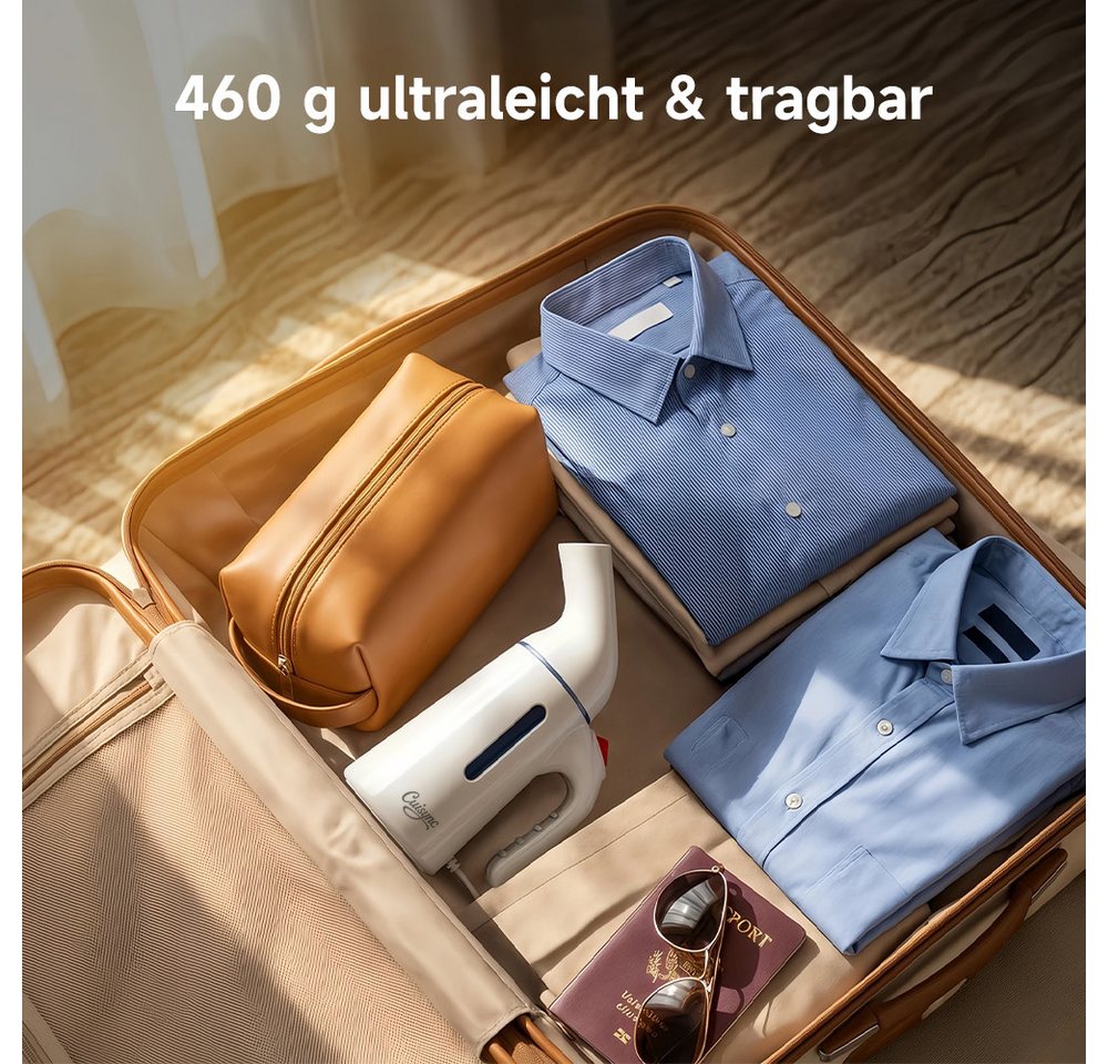 CUISYNC Dampfglätter GY-169 Hand-Dampfglätter 700 W, 45 Sek., 120 ml, für Reise & Büro, 700 W, 120 ml tragbarer Kleidungsdampfer, auslaufsicheres Design Bild 2