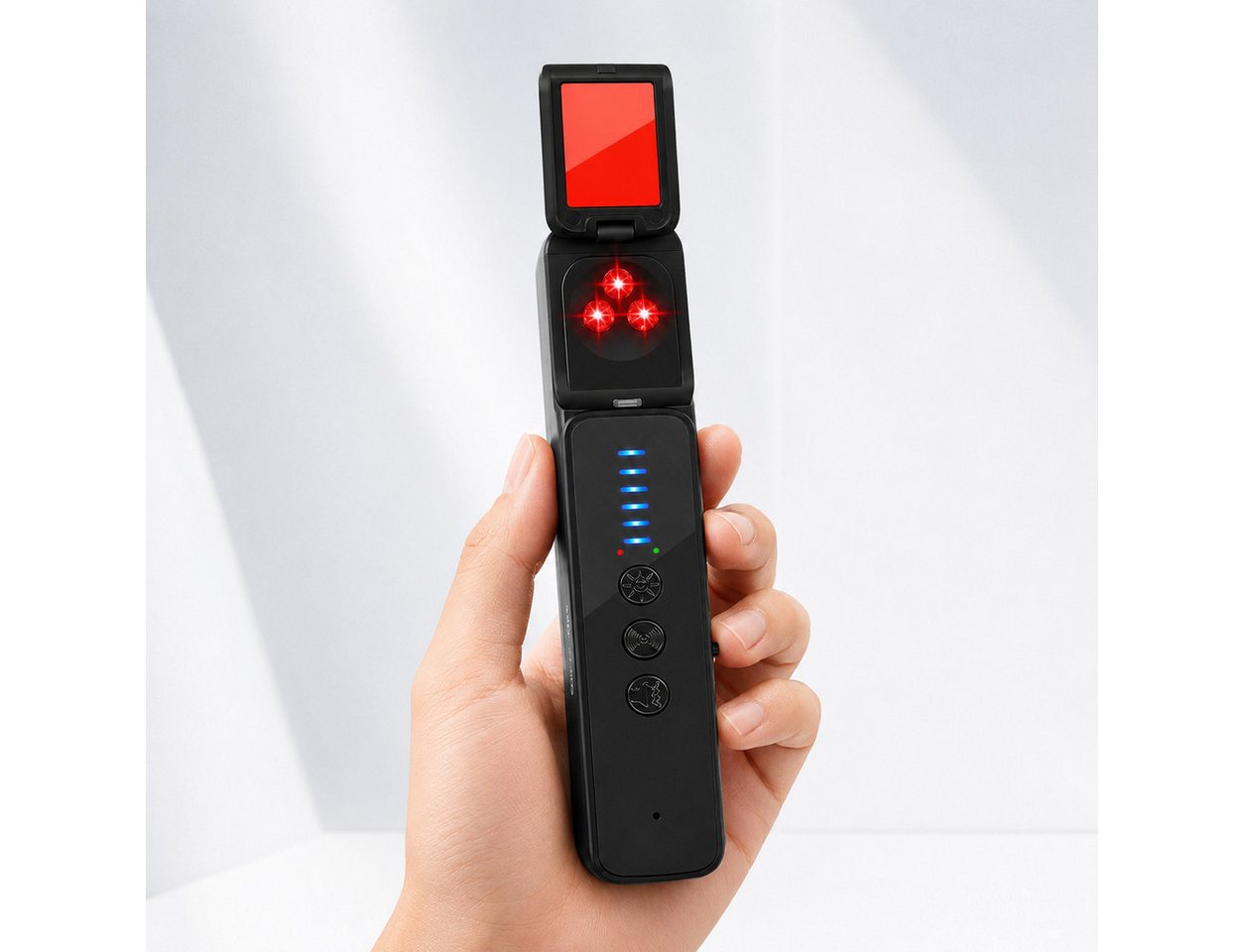 XEOOCE Überwachungskamera Zubehör Insektendetektor Anti Spion Kamera Finder RF Signal Scanner (Erfassungsbereich: 1 MHz – 8 GHz) Bild 4
