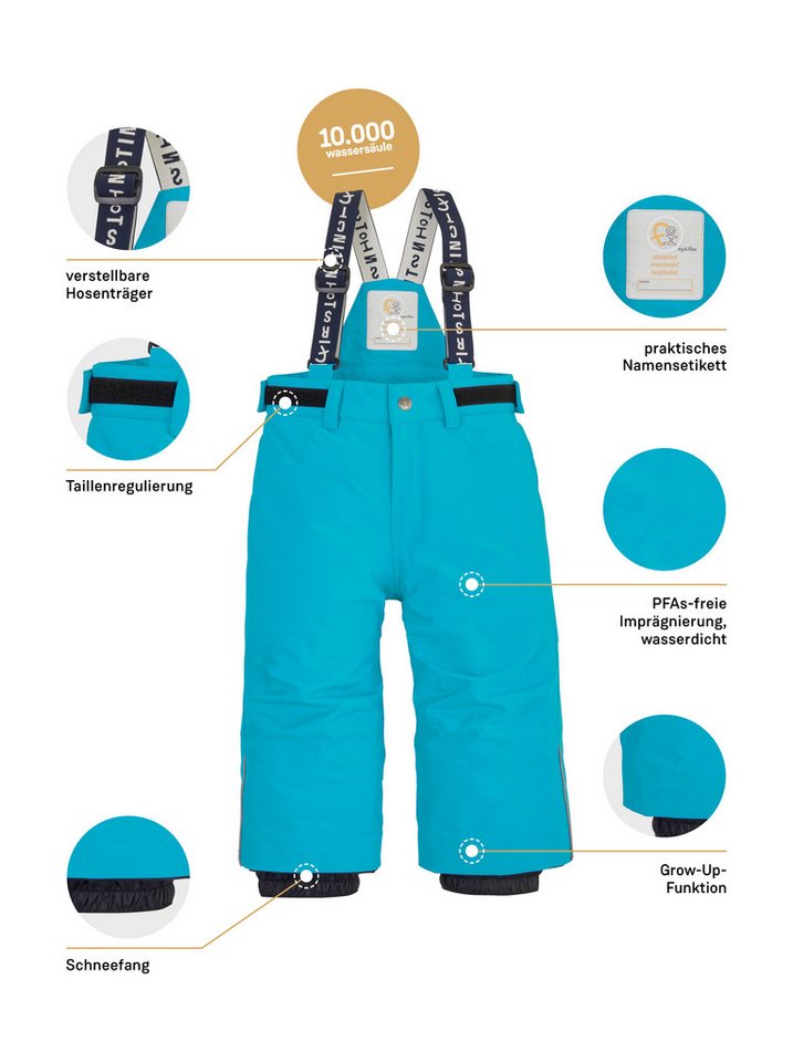first instinct by killtec Skihose FISW 33 MNS SKI PNTS Wasserdichte Funktionshose mit Fleece, Schneefang und Grow-Up-Funktion