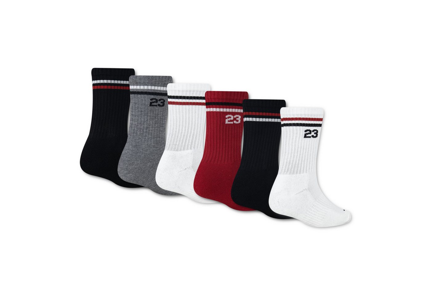 Jordan Sportsocken JHB JORDAN ICON STRIPE 6PK CRE (6-Paar) für Kinder, im 6er-Set, atmungsaktives Polyestergemisch Bild 2