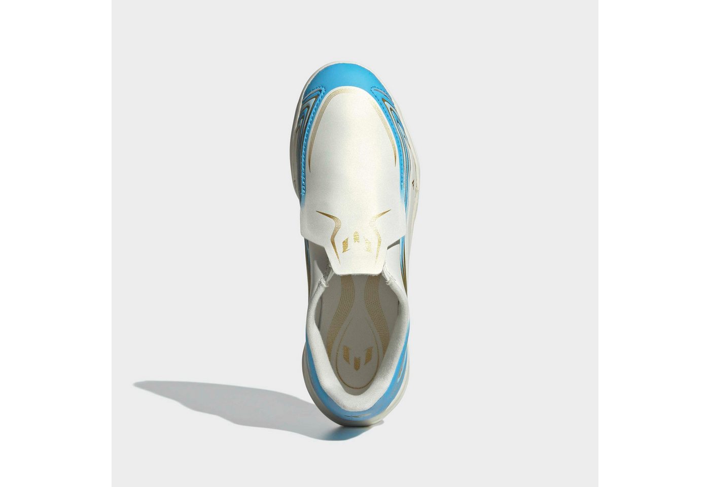 adidas Performance F50 MESSI LEAGUE KIDS, HALLENBÖDEN, OHNE SCHNÜRSENKEL Fußballschuh für Hallenboden, für Jugendliche & Kinder Bild 3