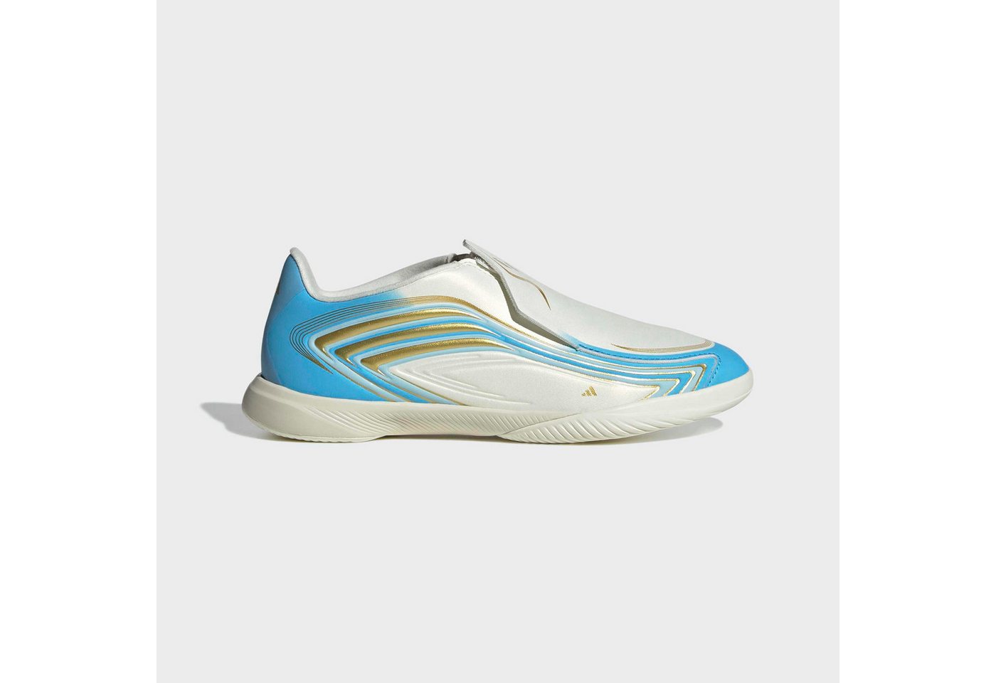 adidas Performance F50 MESSI LEAGUE KIDS, HALLENBÖDEN, OHNE SCHNÜRSENKEL Fußballschuh für Hallenboden, für Jugendliche & Kinder Bild 4