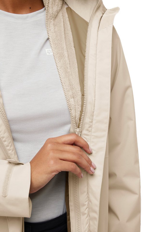 Jack Wolfskin 3-in-1-Funktionsmantel ROTWAND 3IN1 JKT W wasserdichte Außenjacke, wärmende Innenjacke Bild 2