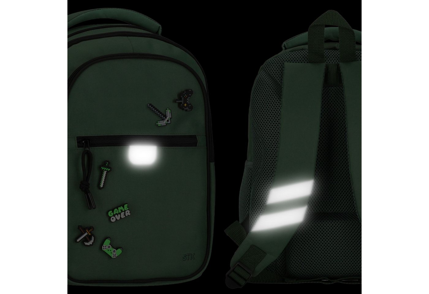 Pixel Schulrucksack Pixel Schulrucksack Jungen verstärkt mit Reflektoren 24 L Bild 3