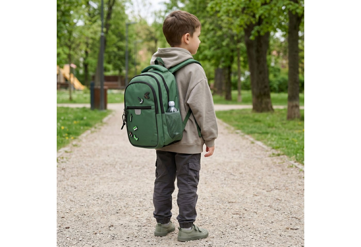 Pixel Schulrucksack Pixel Schulrucksack Jungen verstärkt mit Reflektoren 24 L Bild 5