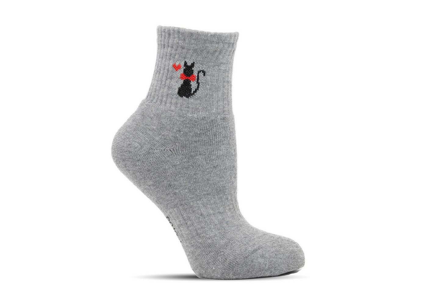 Frostfighter Thermosocken Wintersocken Damen Thermo (10-Paar) Frottee Innenfutter, warme dicke weiche Socken, Katzenmuster