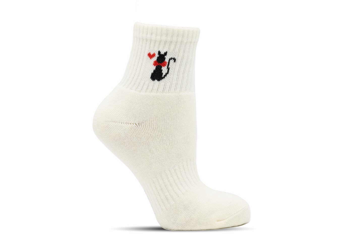 Frostfighter Thermosocken Wintersocken Damen Thermo (10-Paar) Frottee Innenfutter, warme dicke weiche Socken, Katzenmuster Bild 3