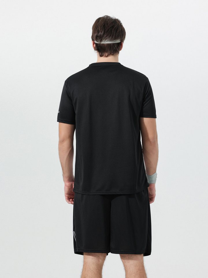 YOUTHUP Sportanzug, Herren Sportanzug mit Farbblock-Design T-Shirt & Shorts Set Bild 3