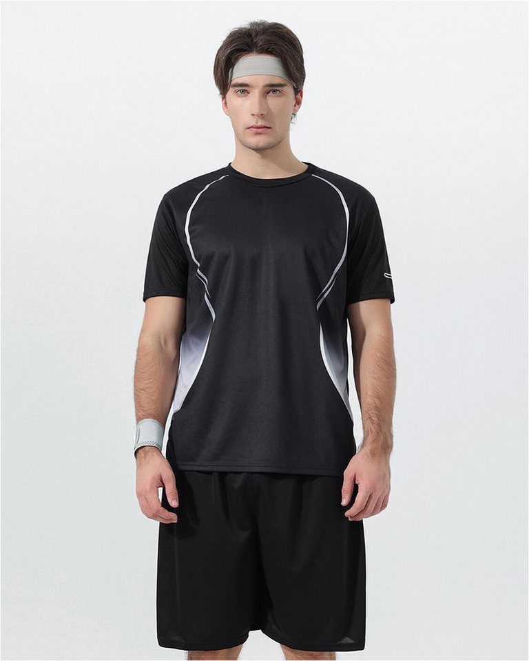 YOUTHUP Sportanzug, Herren Sportanzug mit Farbblock-Design T-Shirt & Shorts Set Bild 5