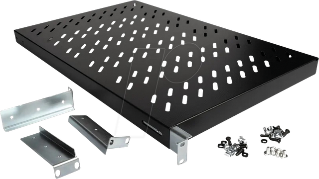 ROLINE 26210118 - 19'' Fachboden, 1 HE, verstellbar, schwarz