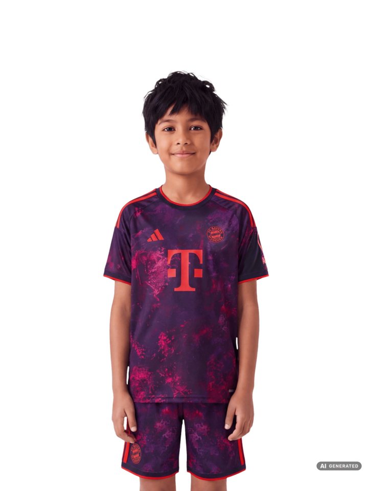 adidas Performance Fußballtrikot FC Bayern München, Trikot Champions League 26-27, Kinder, Lila Bild 4