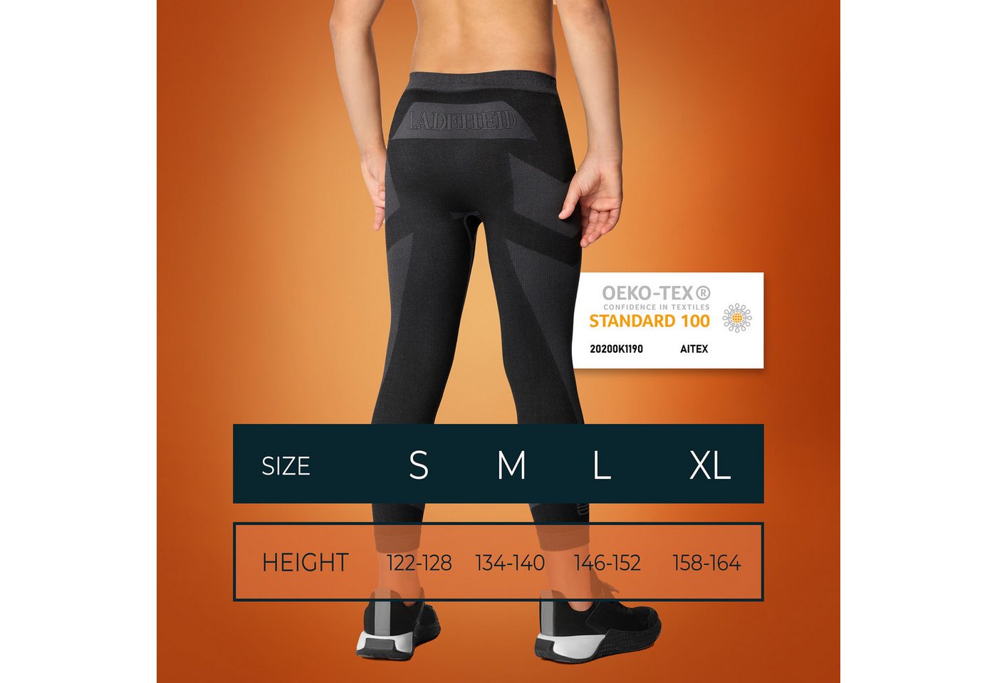 Ladeheid Funktionsunterhose 2er Pack Kinder Funktionsunterwäsche Lange Unterhose LAGI008 (1-St) Bild 3