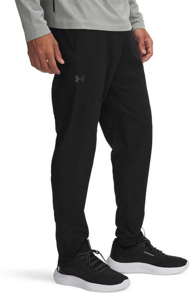 Under Armour® Trainingshose VANISH WOVEN TAPERED PANTS BLACK/WHITE-DK SMOKE GREY-GREY