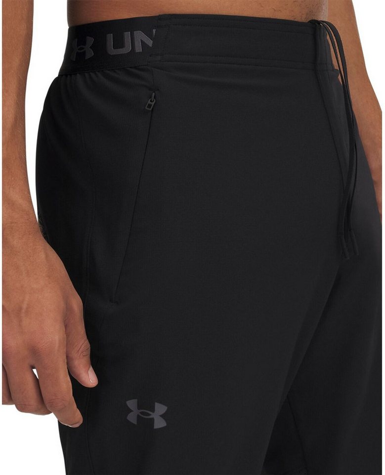 Under Armour® Trainingshose VANISH WOVEN TAPERED PANTS BLACK/WHITE-DK SMOKE GREY-GREY Bild 3