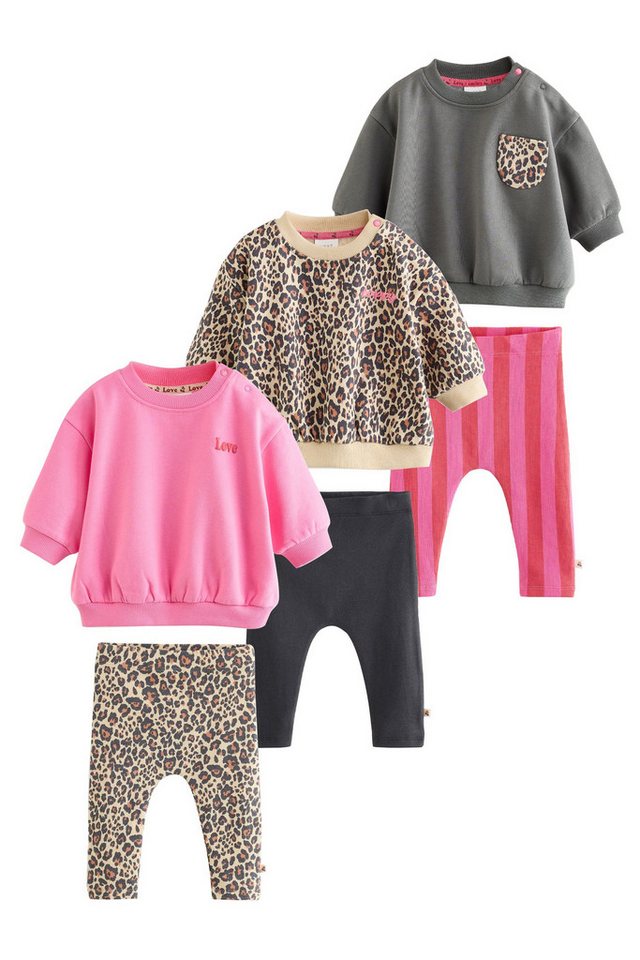 Next Sweatanzug Baby-Set mit Sweatshirt und Leggings, 6er-Pack (6-tlg) Bild 4
