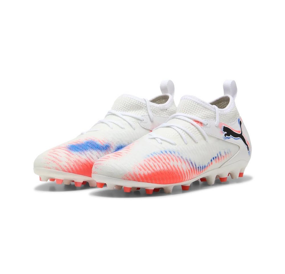 PUMA FUTURE 8 MATCH MG Jr PUMA WHITE-PUMA BLACK-GLOWING RED Fußballschuh