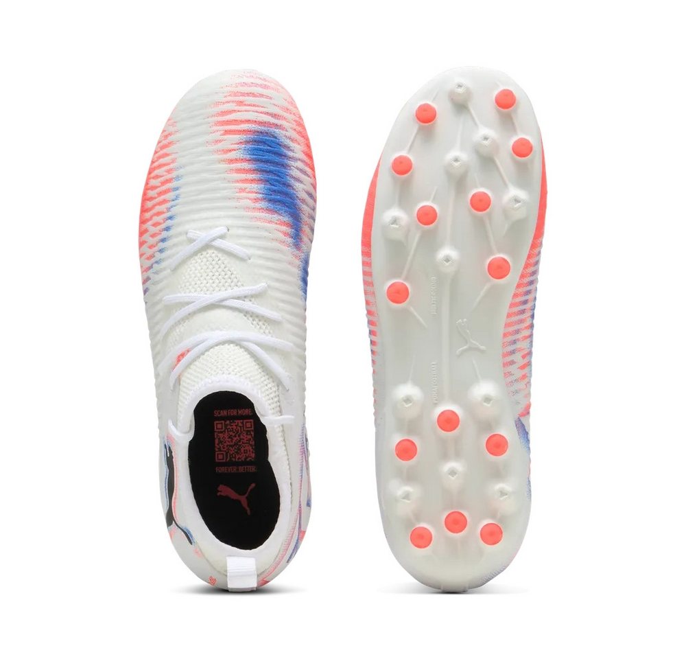PUMA FUTURE 8 MATCH MG Jr PUMA WHITE-PUMA BLACK-GLOWING RED Fußballschuh Bild 4