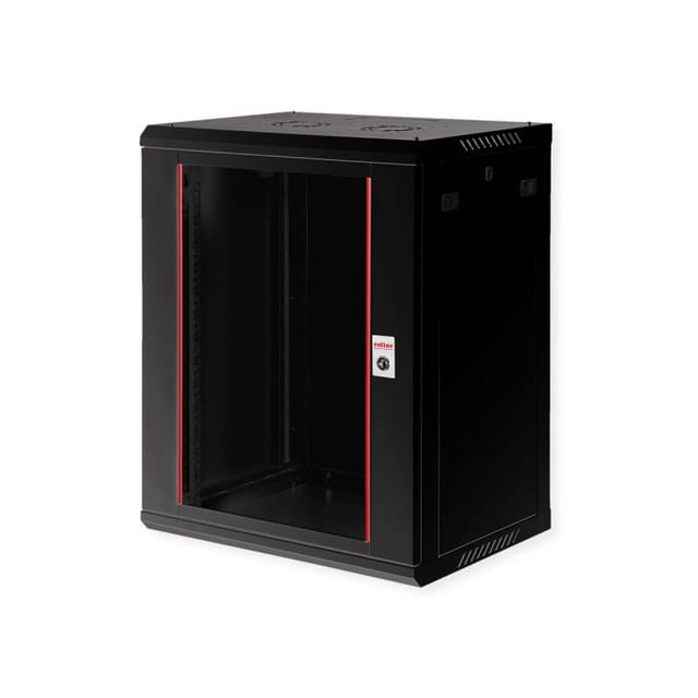 ROLINE 26210287 - 19'' Wandgehäuse, 18HE, 450mm Tiefe, schwarz