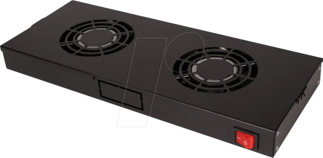 ROLINE 26210304 - 19'' Dachlüftereinheit, 2 Lüfter, schwarz