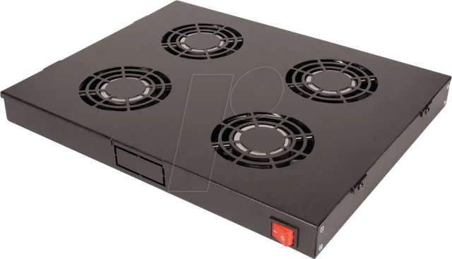 ROLINE 26210306 - 19'' Dachlüftereinheit, 2 Lüfter, grau