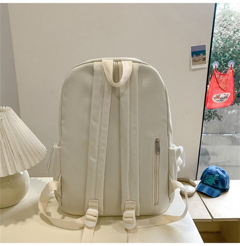 MOPUEA Schulrucksack Schulrucksack Rucksack Leicht 35 L Mehrlagiges Design Wasserabweisend (Einzelrucksack für Schule Freizeit und Reise mit viel Stauraum täglich, Geräumiger Rucksack mit 20–35 l Volumen für Schule Freizeit und Reisen), Nur 0,40 kg leicht mit 14-Zoll-Fach und flexibel verstellbaren Trägern