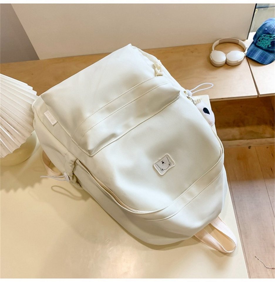 MOPUEA Schulrucksack Schulrucksack Rucksack Leicht 35 L Mehrlagiges Design Wasserabweisend (Einzelrucksack für Schule Freizeit und Reise mit viel Stauraum täglich, Geräumiger Rucksack mit 20–35 l Volumen für Schule Freizeit und Reisen), Nur 0,40 kg leicht mit 14-Zoll-Fach und flexibel verstellbaren Trägern Bild 5