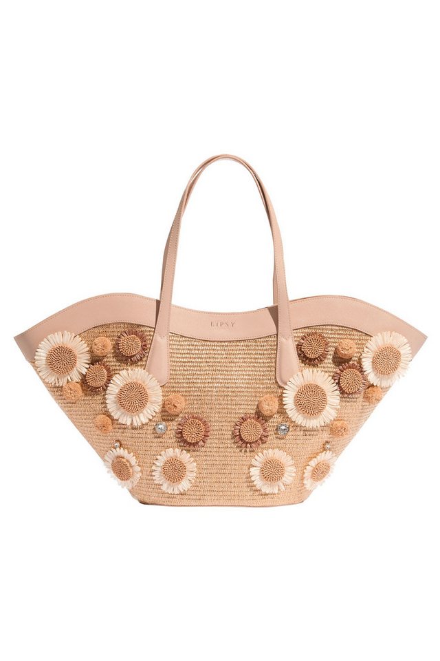 LIPSY Einkaufsshopper Lipsy Shopper-Tasche aus Raffiabast mit 3D-Blume Bild 3