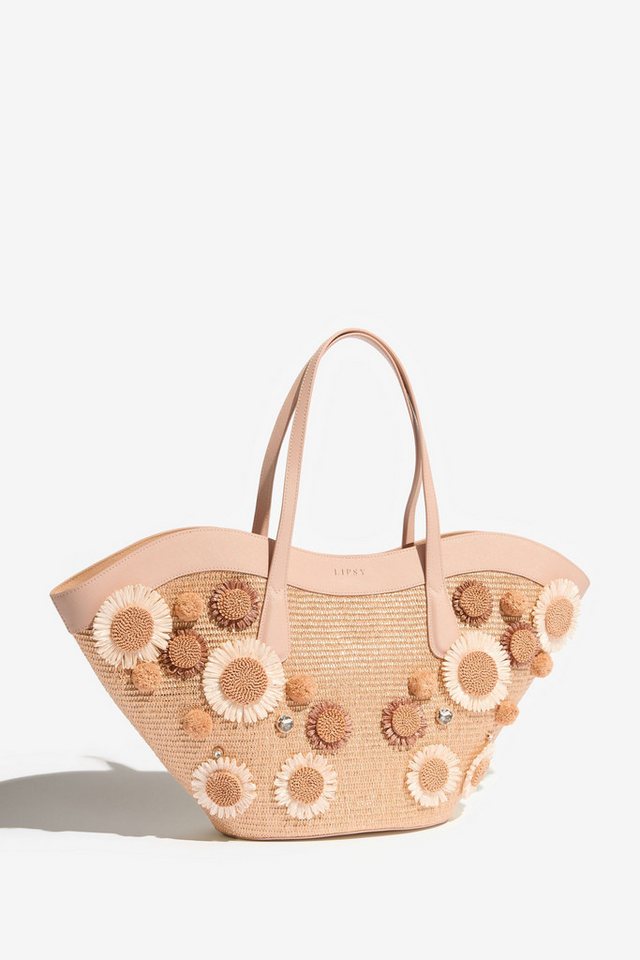 LIPSY Einkaufsshopper Lipsy Shopper-Tasche aus Raffiabast mit 3D-Blume Bild 4