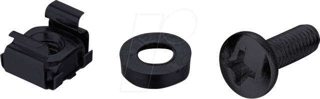 ROLINE 26505006 - Käfigmutternset M5, 100 Stück, schwarz