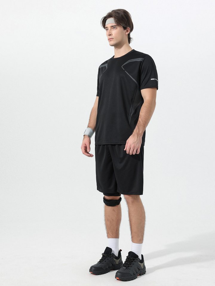YOUTHUP Sportanzug, Herren Sportanzug Kurzes Set Outfits Fitnessstudio Athletik Bild 3